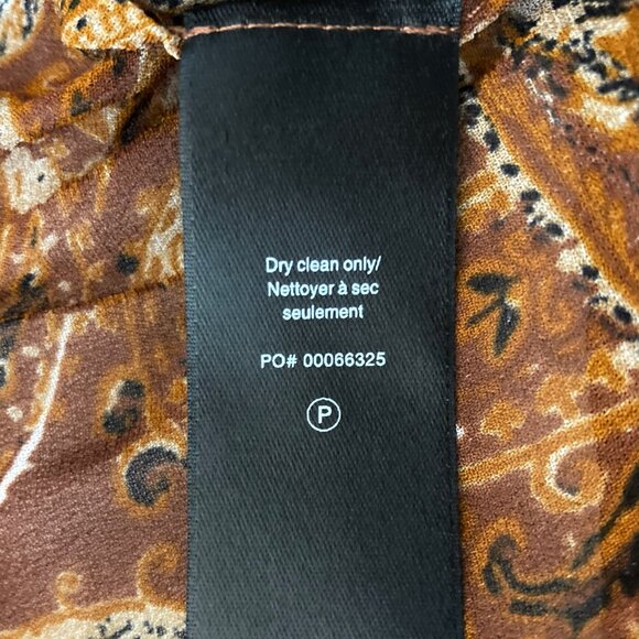 RAG & BONE Antonia Paisley Button Up Long Sleeve Blouse Shirt Brown - Picture 10 of 10